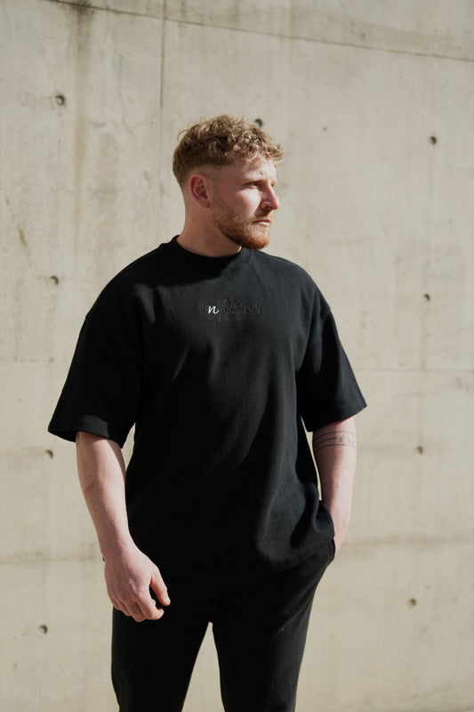 WAFFLE KNIT OVERSIZED T-SHIRT